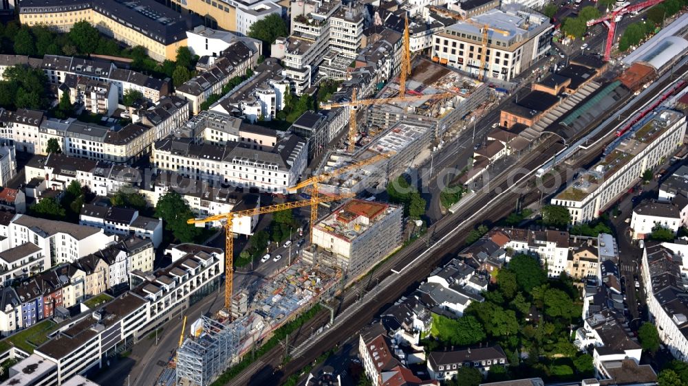 Bonn from above - Building site office building Urban Soul on also called Bonner Loch on Maximilianstrasse in the district Zentrum in Bonn in the state North Rhine-Westphalia, Germany