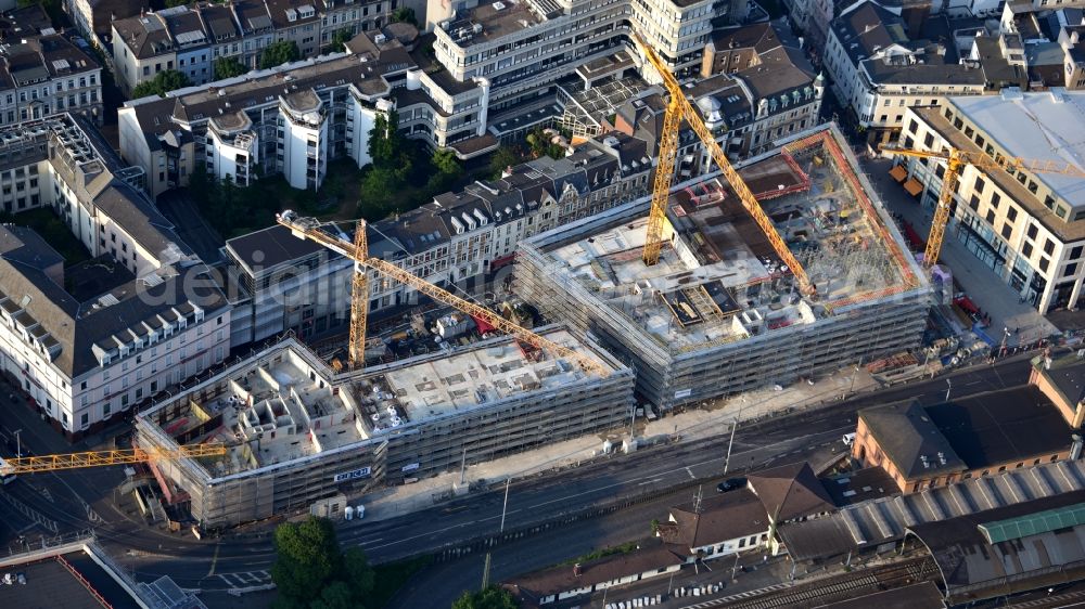 Bonn from above - Building site office building Urban Soul on also called Bonner Loch on Maximilianstrasse in the district Zentrum in Bonn in the state North Rhine-Westphalia, Germany