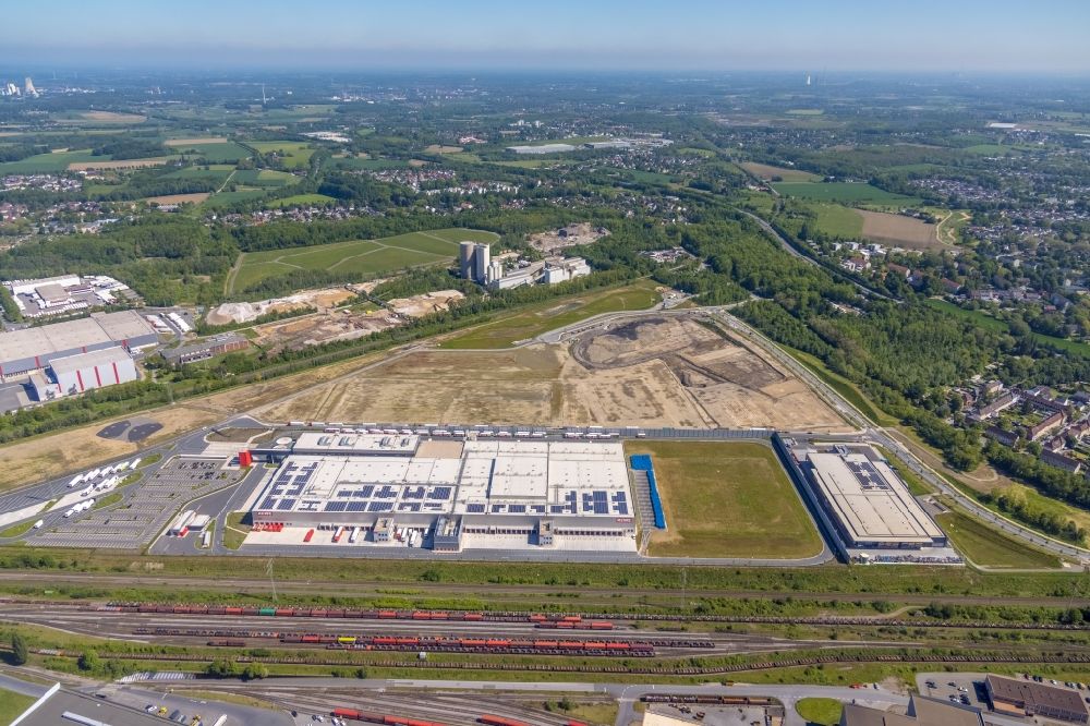 Dortmund from above - Construction site with development and excavation work on the former Hoesch site in Dortmund in the state of North Rhine-Westphalia