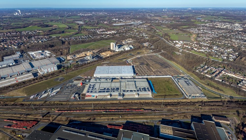 Aerial photograph Dortmund - Construction site with development and excavation work on the former Hoesch site in Dortmund at Ruhrgebiet in the state of North Rhine-Westphalia