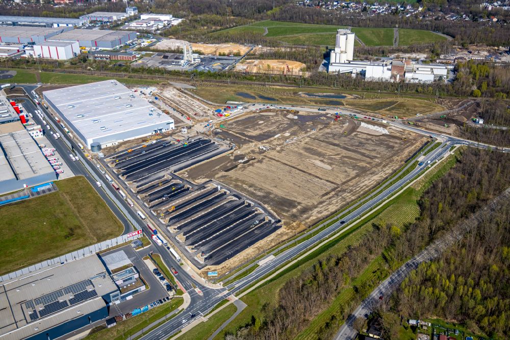 Aerial photograph Dortmund - Construction site with development and excavation work on the former Hoesch site in Dortmund in the state of North Rhine-Westphalia