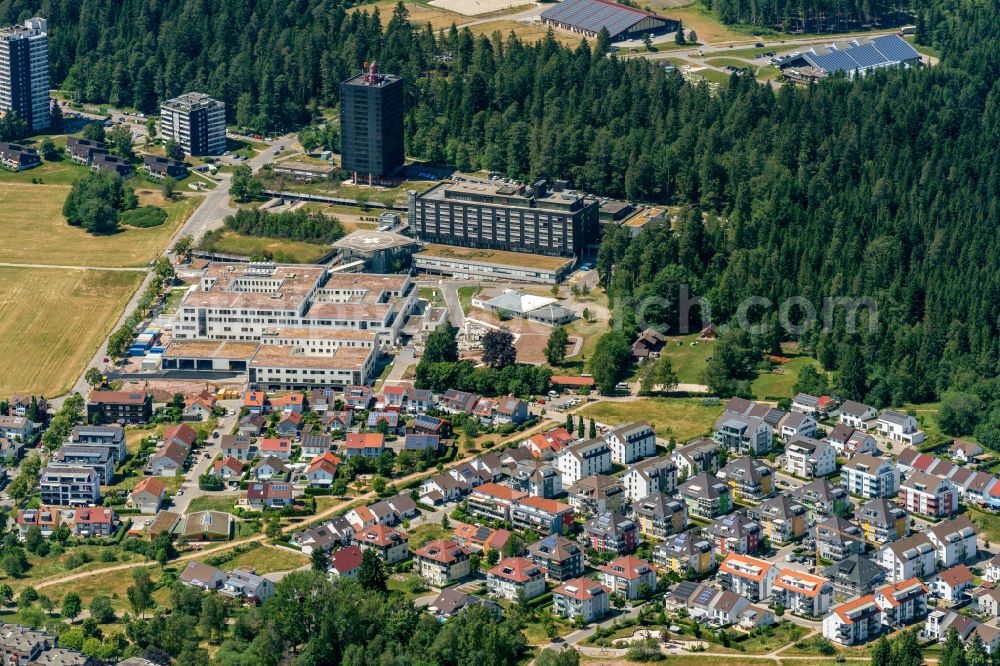 Aerial image Freudenstadt - Construction site for a new extension H-Quadrat to the hospital grounds in Freudenstadt in the state Baden-Wurttemberg, Germany
