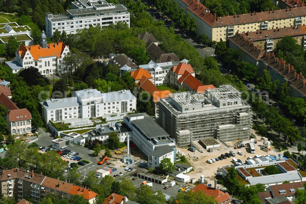 Aerial image Berlin - Construction site for a new extension to the hospital grounds Vivantes Auguste-Viktoria-Klinikum in the district Schoeneberg in Berlin, Germany