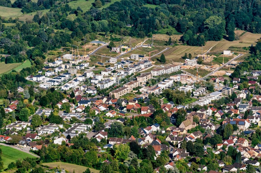 Aerial image Lahr/Schwarzwald - Construction site with development works and embankments works Baugebiet Hosenmatten in Lahr/Schwarzwald in the state Baden-Wuerttemberg, Germany