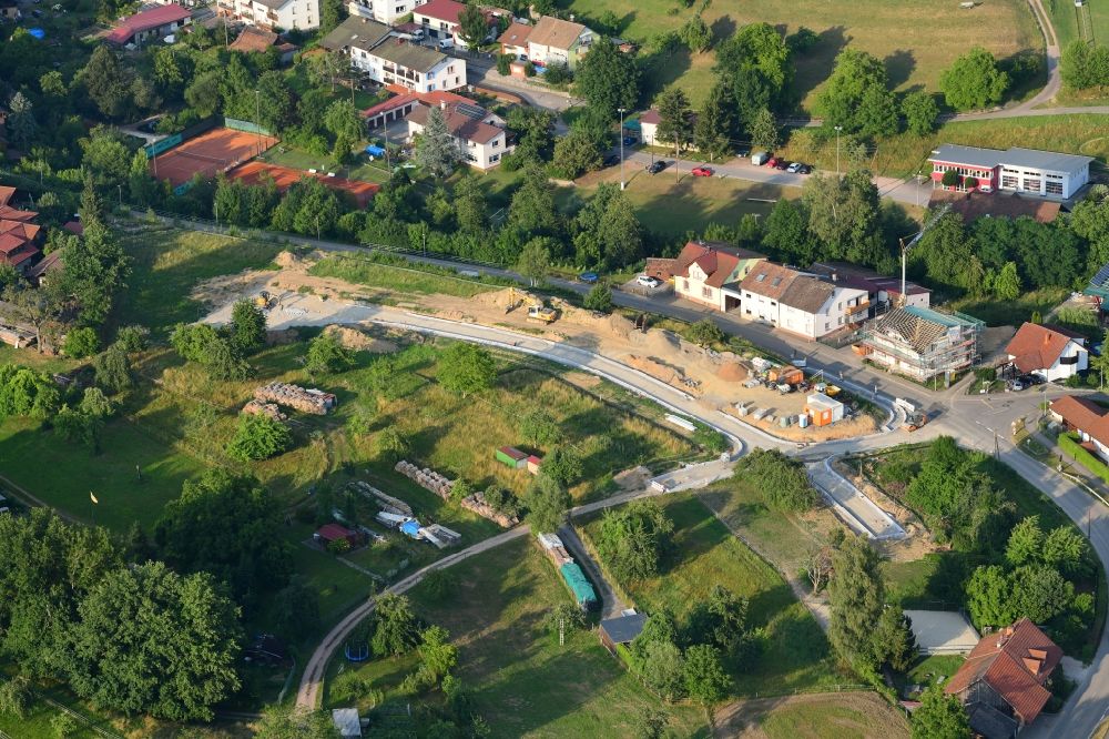 Hasel from the bird's eye view: Construction site with development works and embankments works in the development area Kaiden in Hasel in the state Baden-Wuerttemberg, Germany