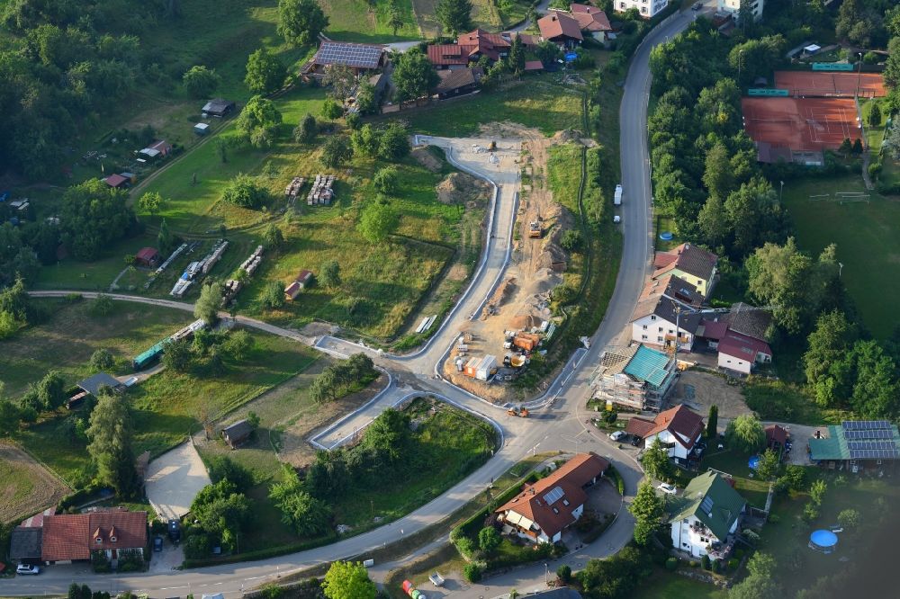 Aerial photograph Hasel - Construction site with development works and embankments works in the development area Kaiden in Hasel in the state Baden-Wuerttemberg, Germany