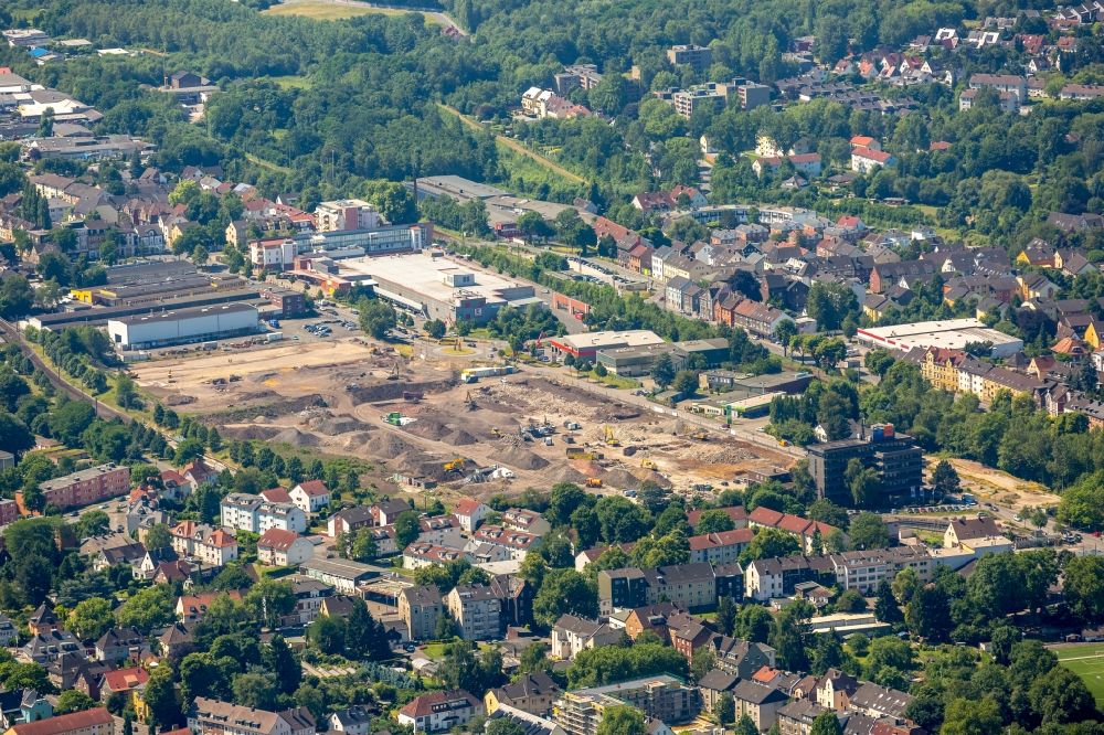 Aerial image Dortmund - Construction site with development works and embankments works in the district Zechenplatz in Dortmund in the state North Rhine-Westphalia, Germany
