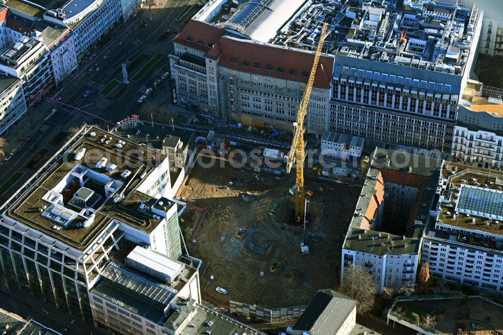 Berlin from above - Building site office building Passauer Strasse in the district Schoeneberg in Berlin, Germany