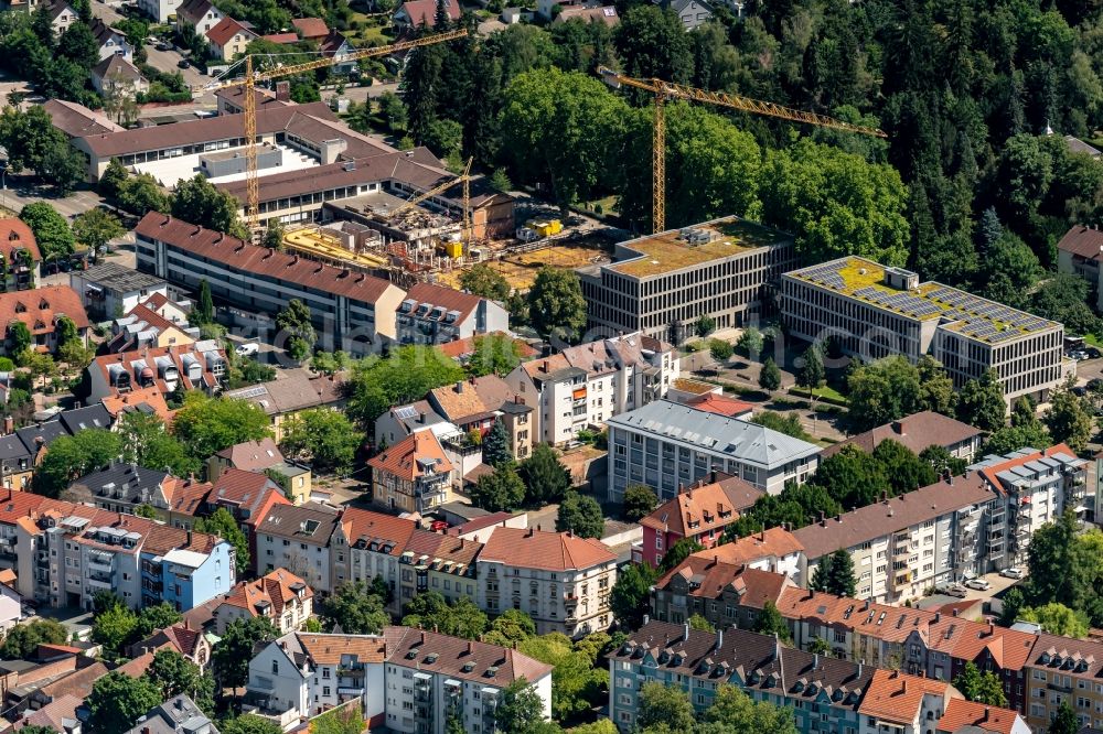Offenburg from the bird's eye view: New construction site of the building complex of the vocational school Gewerblich-Technische Schule Offenburg in Offenburg in the state Baden-Wuerttemberg, Germany