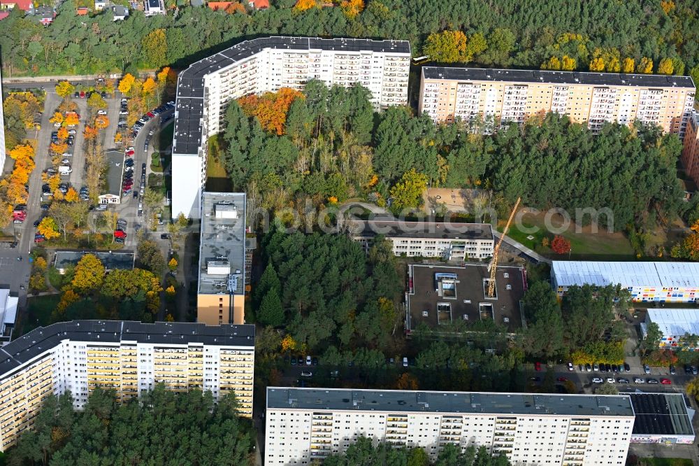 Berlin from above - New construction site for the construction of a kindergarten building and Nursery school on Alfred-Randt-Strasse in the district Koepenick in Berlin, Germany