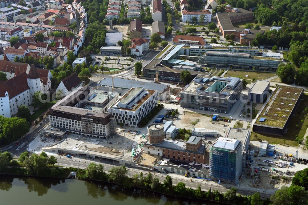 Aerial image Ingolstadt - New construction site the hotel complex on Rossmuehlstrasse in Ingolstadt in the state Bavaria, Germany