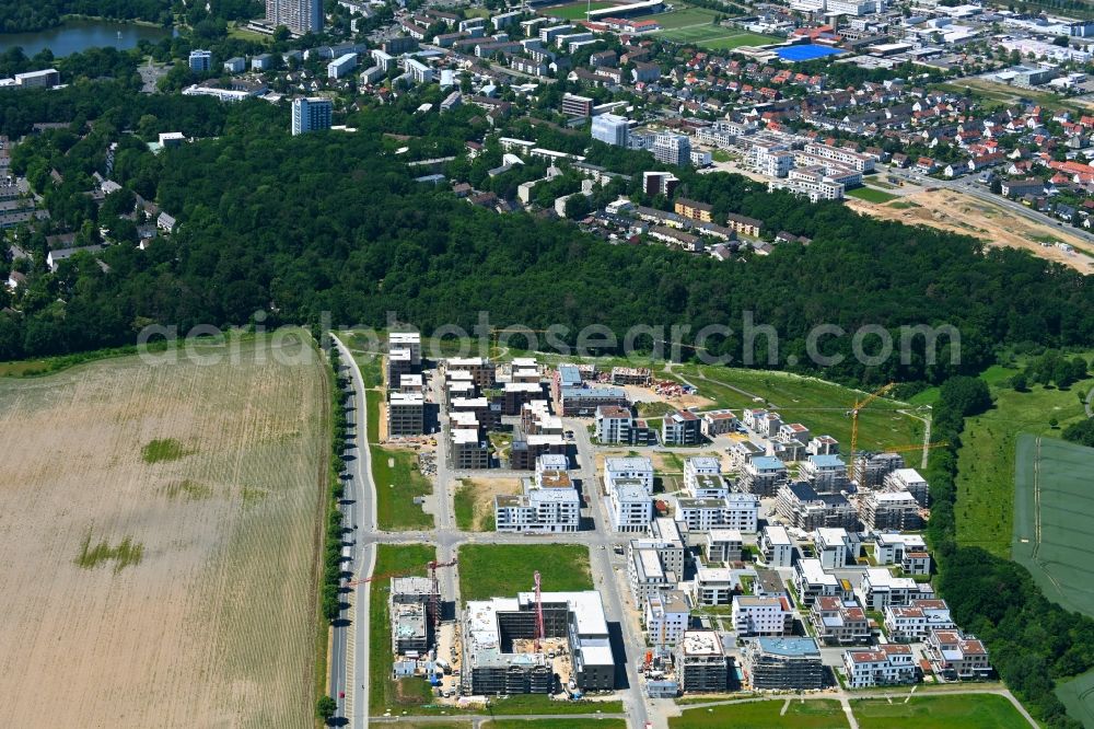 Aerial photograph Wolfsburg - Residential construction site with multi-family housing development- on the Steimker Gaerten in the district Hellwinkel in Wolfsburg in the state Lower Saxony, Germany