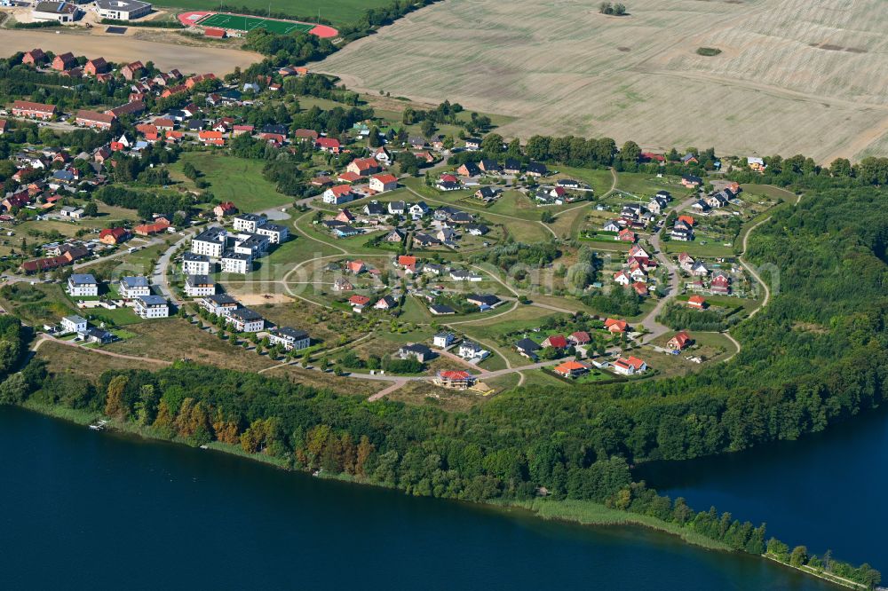 Zarrentin am Schaalsee from the bird's eye view: Residential area construction site of a mixed development with multi-family houses and single-family houses- New building at the Am Kirchsee in Zarrentin am Schaalsee in the state Mecklenburg - Western Pomerania, Germany