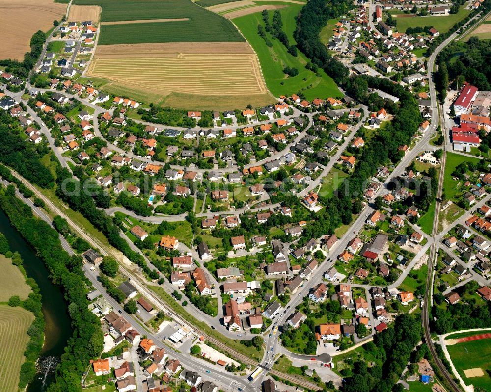 Aerial photograph Sigmaringendorf - Residential area construction site of a mixed development with multi-family houses and single-family houses- New building at the in Sigmaringendorf in the state Baden-Wuerttemberg, Germany