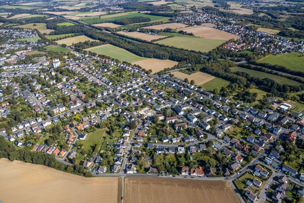 Aerial photograph Holzwickede - Construction site of the new buildings of the retirement home - retirement of Katharina-von-Bora-Haus on Winkelstrasse corner Wichernstrasse in the district Aplerbeck in Holzwickede in the state North Rhine-Westphalia, Germany