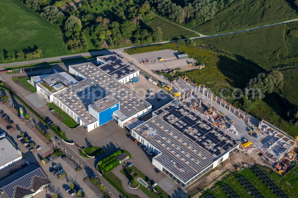 Aerial photograph Freistett - Company grounds and facilities of Zimmer Groupf on street Am Glockenloch in Freistett in the state Baden-Wuerttemberg, Germany