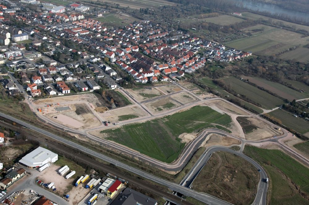 Aerial image Oppenheim - Construction site for the new development area Im Kraemereck in Oppenheim in the state Rhineland-Palatinate