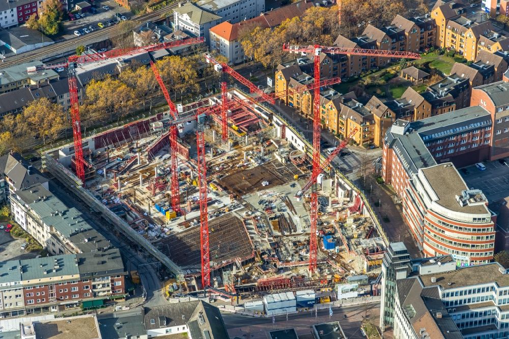 Aerial photograph Bochum - Construction site for the multi-family residential building Stadtquartier on Viktoriastrasse in the district Innenstadt in Bochum in the state North Rhine-Westphalia, Germany