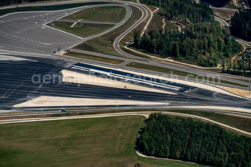 Aerial image Immendingen - Test track and practice area for training in the driving safety center of Daimler AG Pruef- and Technologiezentrum Am Talmannsberg in Immendingen in the state Baden-Wurttemberg, Germany