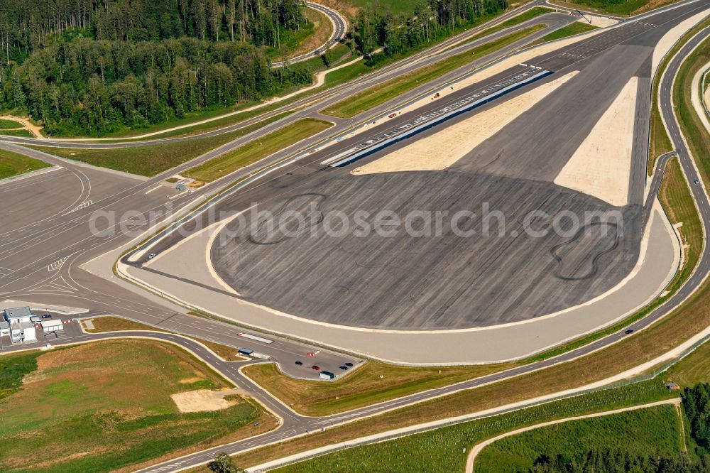 Immendingen from the bird's eye view: Test track and practice area for training in the driving safety center of Daimler AG Pruef- and Technologiezentrum Am Talmannsberg in Immendingen in the state Baden-Wurttemberg, Germany