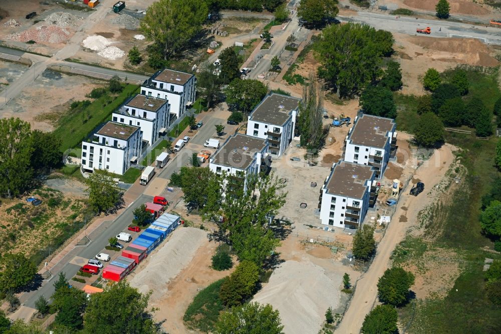 Aerial photograph Schweinfurt - Residential construction site with multi-family housing development Living@Manor on the Anna-Weichsel-Strasse in the district Bellevue in Schweinfurt in the state Bavaria, Germany