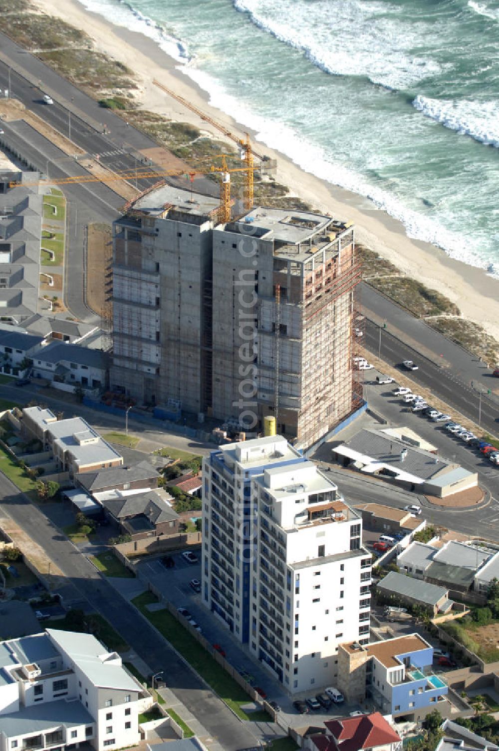Aerial image Kapstadt - Construction site in the residental area on Blouberg Beach in Cape Town, South Africa