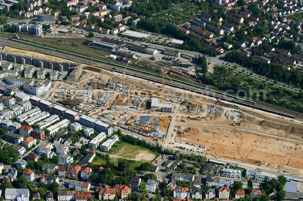 Regensburg from above - Construction site Residential area of a??a??a multi-family housing estate Das DOeRNBERG in the district Kumpfmuehl-Ziegetsdorf-Neupruell in Regensburg in the state of Bavaria, Germany