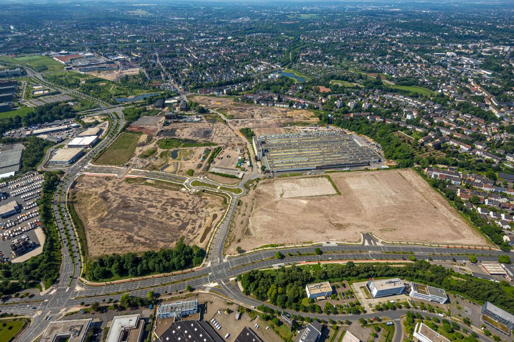 Aerial image Essen - Residential construction site with multi-family housing development- Essen 51. on street Helenenstrasse - Bottroper Strasse in the district Bochold in Essen at Ruhrgebiet in the state North Rhine-Westphalia, Germany