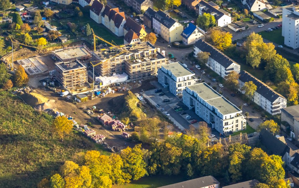 Aerial photograph Gladbeck - residential construction site with multi-family housing development- on Bohnekampstrasse in Gladbeck at Ruhrgebiet in the state North Rhine-Westphalia, Germany