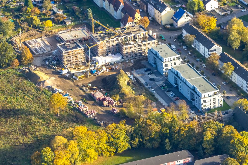 Gladbeck from above - residential construction site with multi-family housing development- on Bohnekampstrasse in Gladbeck at Ruhrgebiet in the state North Rhine-Westphalia, Germany