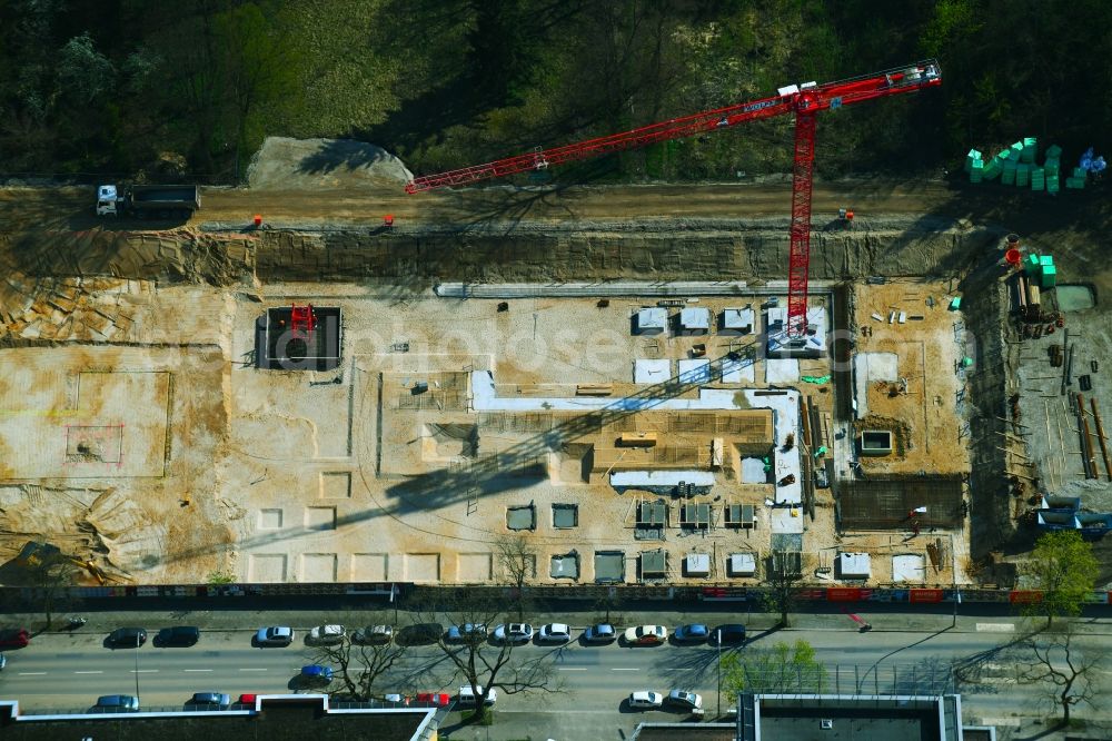 Aerial photograph Berlin - Residential construction site with multi-family housing development- on the Mariendorfer Weg in the district Neukoelln in Berlin, Germany