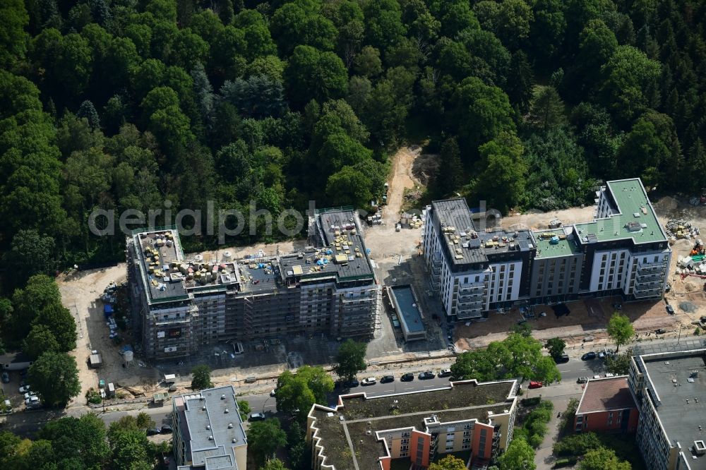 Aerial image Berlin - Residential construction site with multi-family housing development- on the Mariendorfer Weg in the district Neukoelln in Berlin, Germany