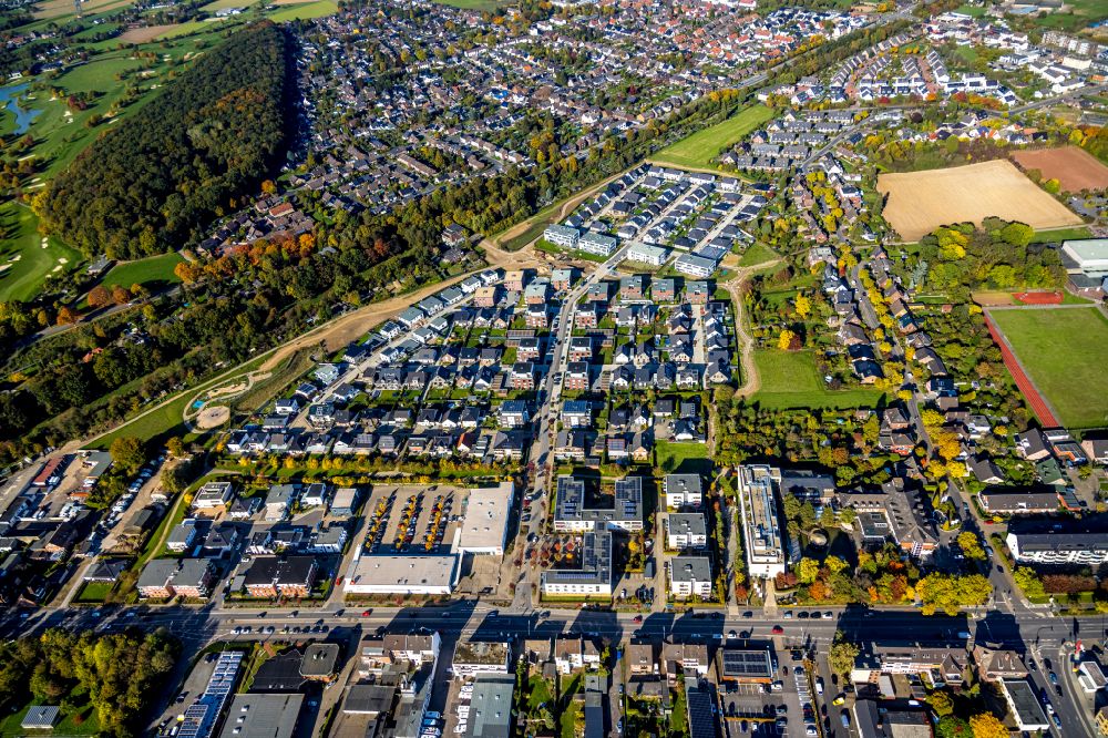 Aerial photograph Kamp-Lintfort - Residential construction site with multi-family housing development- on the Hardehausen-Strasse - Marienhave-Strasse - Walkenried-Strasse in the district Niersenbruch in Kamp-Lintfort in the state North Rhine-Westphalia, Germany