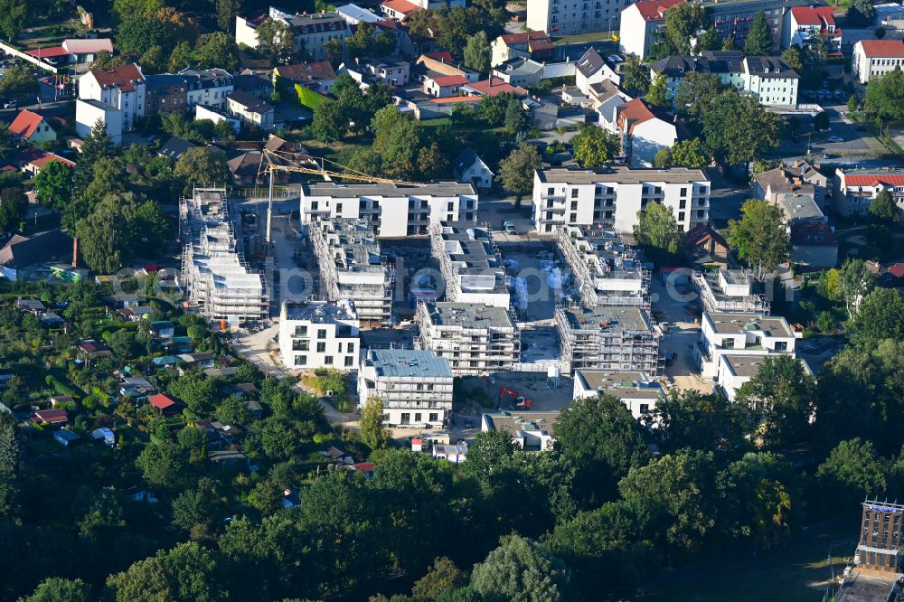 Aerial image Königs Wusterhausen - Residential construction site with multi-family housing development- between Nottekanal, Scheederstrasse and Am Amtsgarten in Koenigs Wusterhausen in the state Brandenburg, Germany