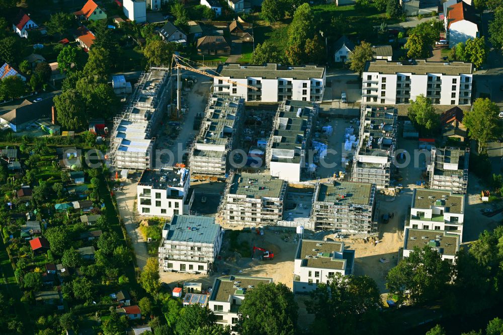 Aerial photograph Königs Wusterhausen - Residential construction site with multi-family housing development- between Nottekanal, Scheederstrasse and Am Amtsgarten in Koenigs Wusterhausen in the state Brandenburg, Germany
