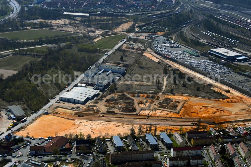 Aerial photograph Nürnberg - Residential construction site with multi-family housing development Stadtquartier Lichtenreuth on Brunecker Strasse in the district Rangierbahnhof in Nuremberg in the state Bavaria, Germany