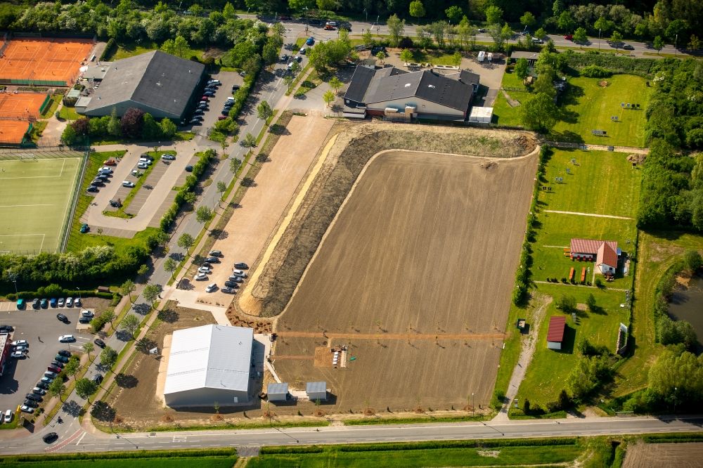Aerial photograph Hamm - Construction site for the new archery site at Hubert-Westermeier- street in the district Westtuennen in Hamm in the state North Rhine-Westphalia