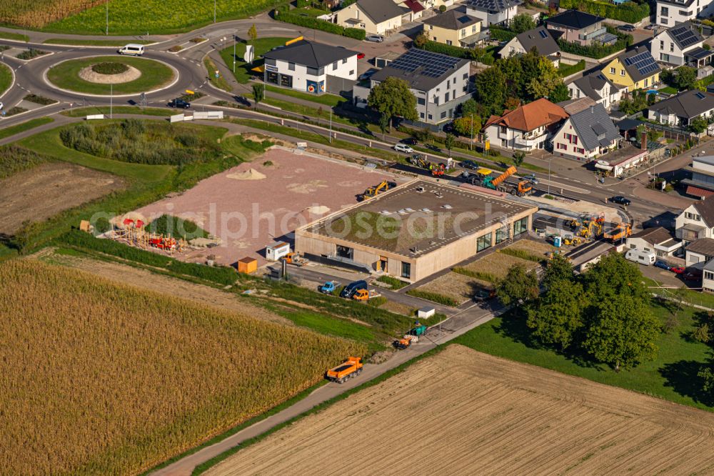 Aerial photograph Kippenheim - Construction site for the new building of an Public building - Ensemble in Kippenheim in the state Baden-Wuerttemberg, Germany