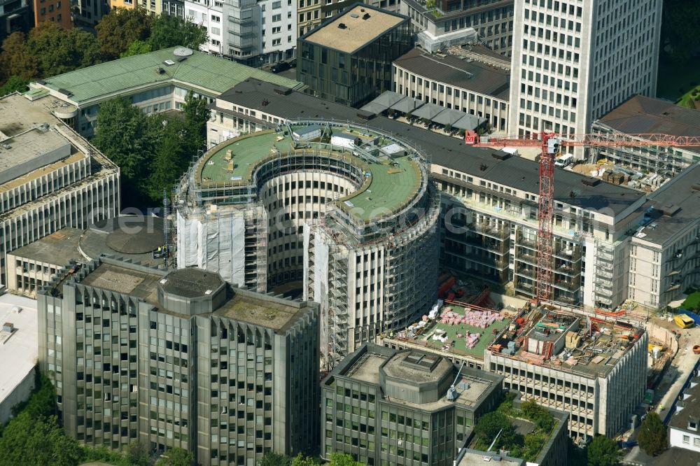Aerial image Köln - Construction site to build a new office and commercial building to the Revitalization and restoration monument - office buildings rotunda GQ1 and GQ23 Im Klapperhof in Cologne in the state North Rhine-Westphalia, Germany