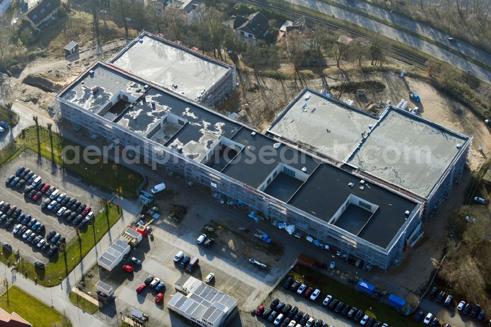 Aerial image Schwerin - Construction site for the construction of depots and workshops in Schwerin in Mecklenburg-Vorpommern, Germany