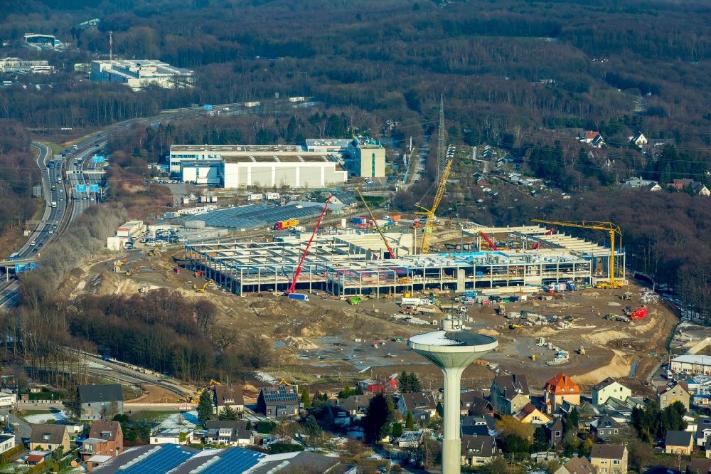 Wuppertal from above - Construction of the building store - furniture market IKEA in Wuppertal in the state North Rhine-Westphalia