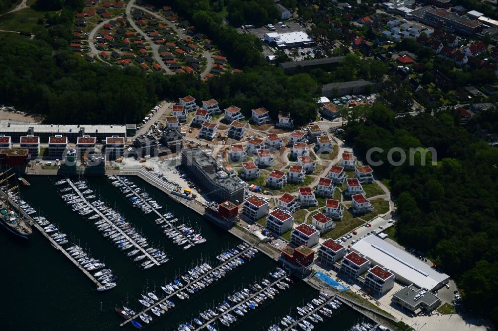 Travemünde from the bird's eye view: Holiday house plant of the park Priwall Waterfront along the Priwallpromenade in Luebeck in the state Schleswig-Holstein, Germany