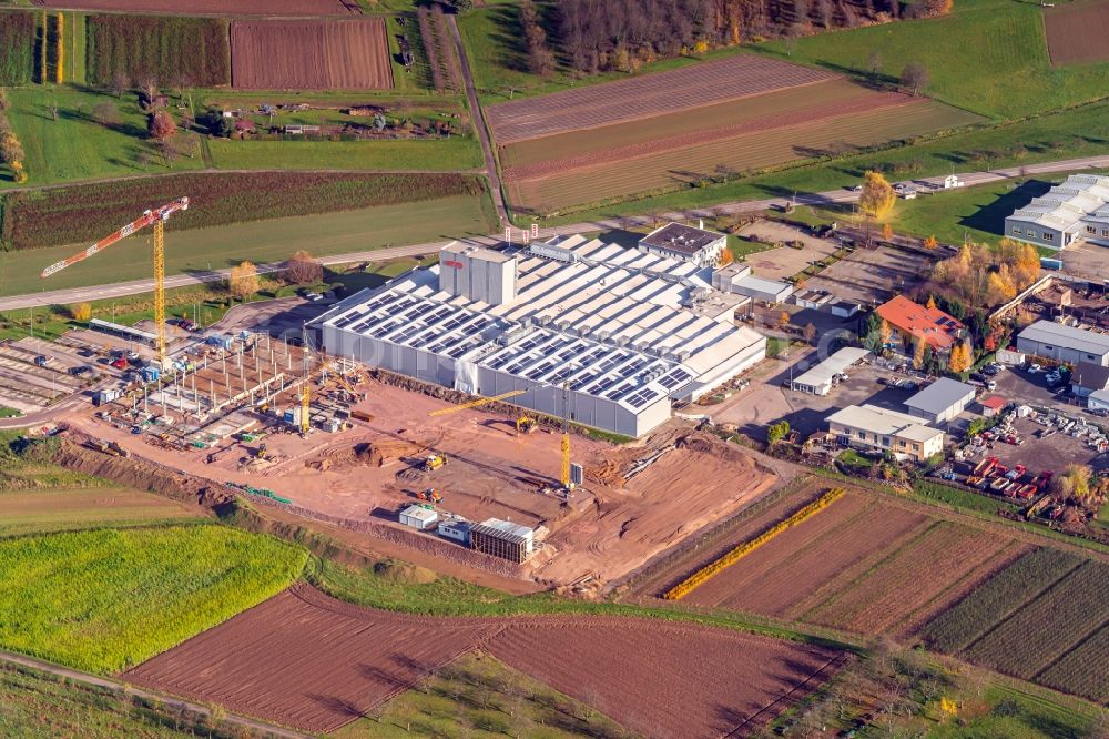 Aerial image Ohlsbach - Construction site for the new building Fitmengelaende WTO in Ohlsbach in the state Baden-Wurttemberg, Germany