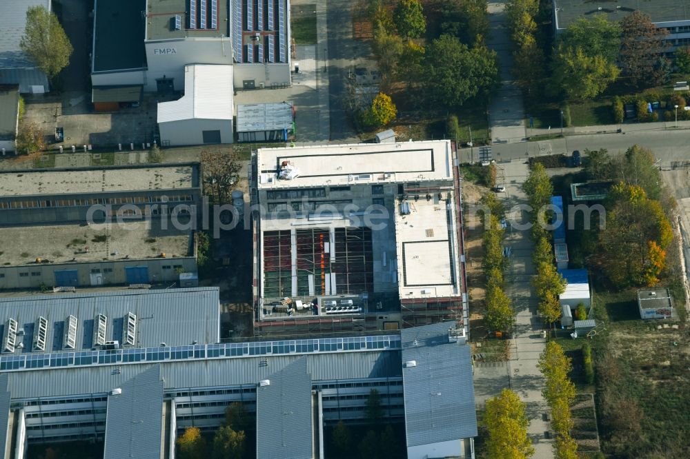 Aerial photograph Cottbus - Construction site for the new building eines Forschungs- Gebaeude and Buerokomplex on Konrad-Wachsmann-Allee corner - Siemens-Halske-Ring in Cottbus in the state Brandenburg, Germany