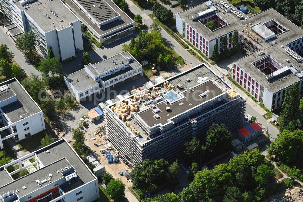 Aerial image Berlin - Construction site for the new building of a research building and office complex at Biotech-Park in the district Buch in Berlin, Germany