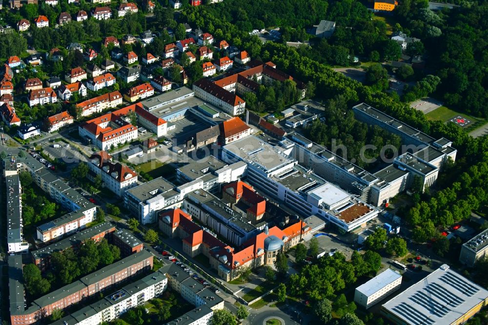 Aerial image Rostock - Construction site company Schaelerbau for the new building of a functional building at the Campus Schillingallee in the district Hansaviertel in Rostock in the state Mecklenburg - Western Pomerania