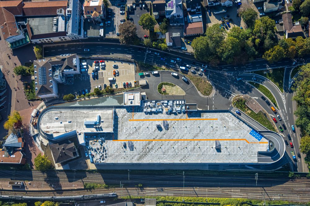 Aerial image Unna - New construction of the building complex of the shopping center on Bahnhofstrasse - Kantstrasse in the district Alte Heide in Unna at Ruhrgebiet in the state North Rhine-Westphalia, Germany