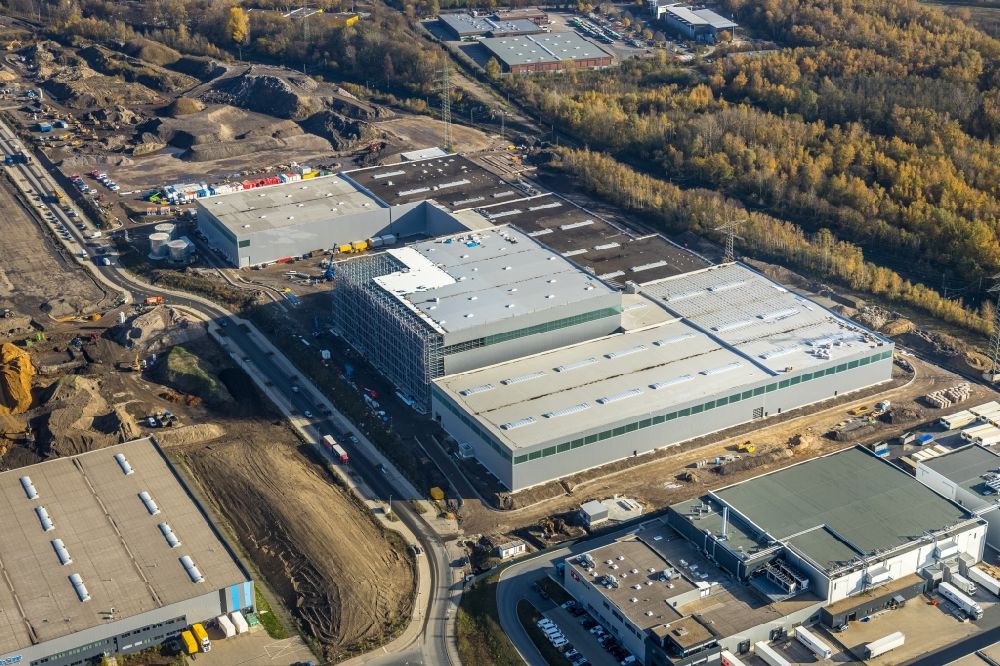 Aerial image Gelsenkirchen - Construction site to build a new building complex on the site of the logistics center Febi Bilstein on Europastrasse in Gelsenkirchen in the state North Rhine-Westphalia, Germany