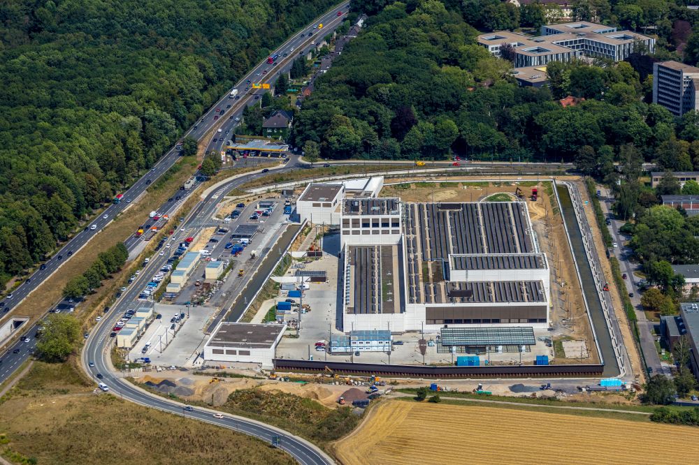 Dortmund from above - Construction site to build a new building complex on the site of the logistics center money store of the Deutschen Bundesbank in Dortmund in the state North Rhine-Westphalia