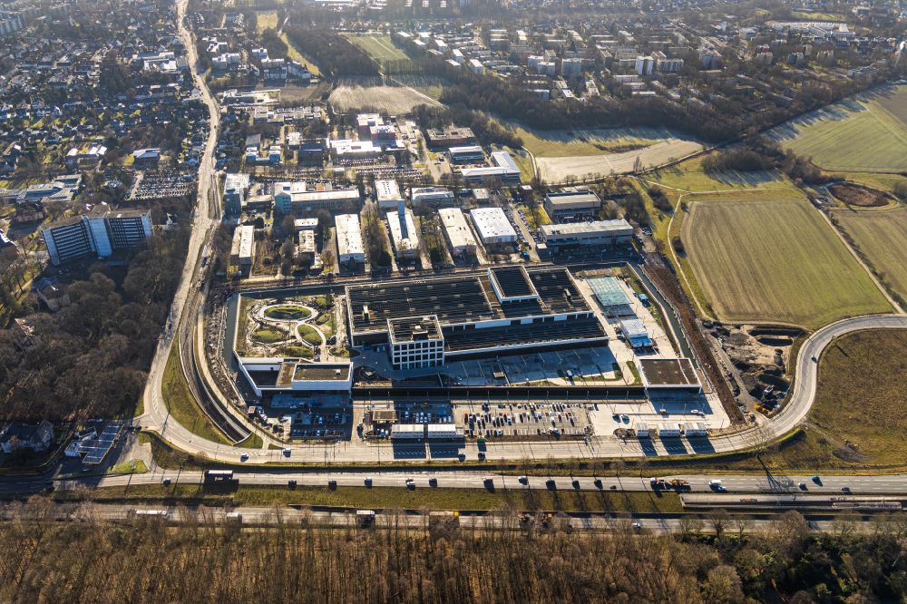 Aerial photograph Dortmund - Construction site to build a new building complex on the site of the logistics center money store of the Deutschen Bundesbank in Dortmund in the state North Rhine-Westphalia